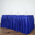 Polyester 14ft Table Skirt Royal Blue - Classic Pleated Design