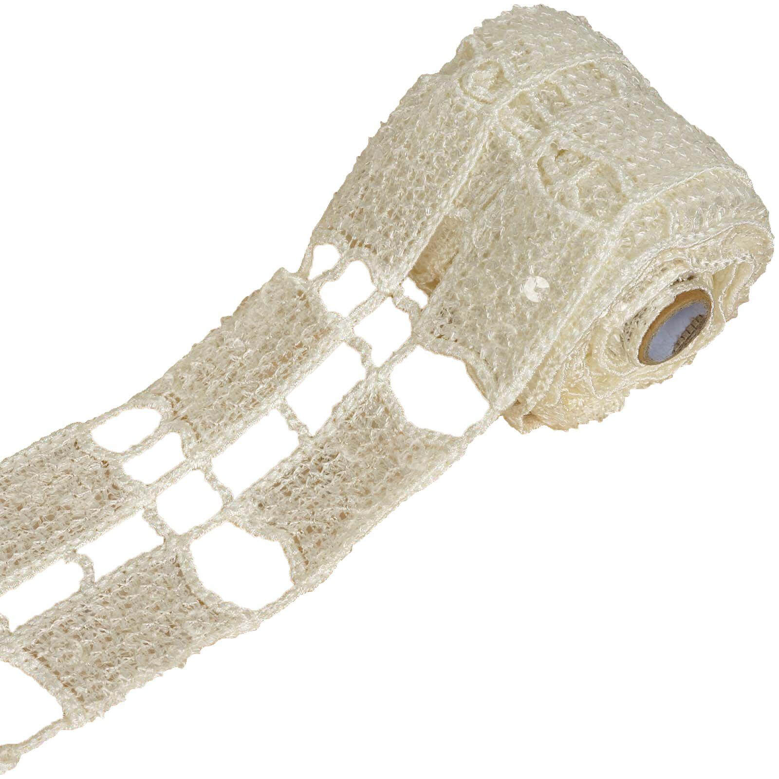 Sequin Stitch Crochet 4" x 5 Yards 1 Bolt White Rectangle Granny Square Afghan Pattern - Clearance SALE