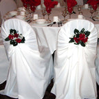 Polyester Chair Cover Self-Tie Universal Design White - Durable Slip-On Cover for Folding, Dining, Banquet & Standard Chairs