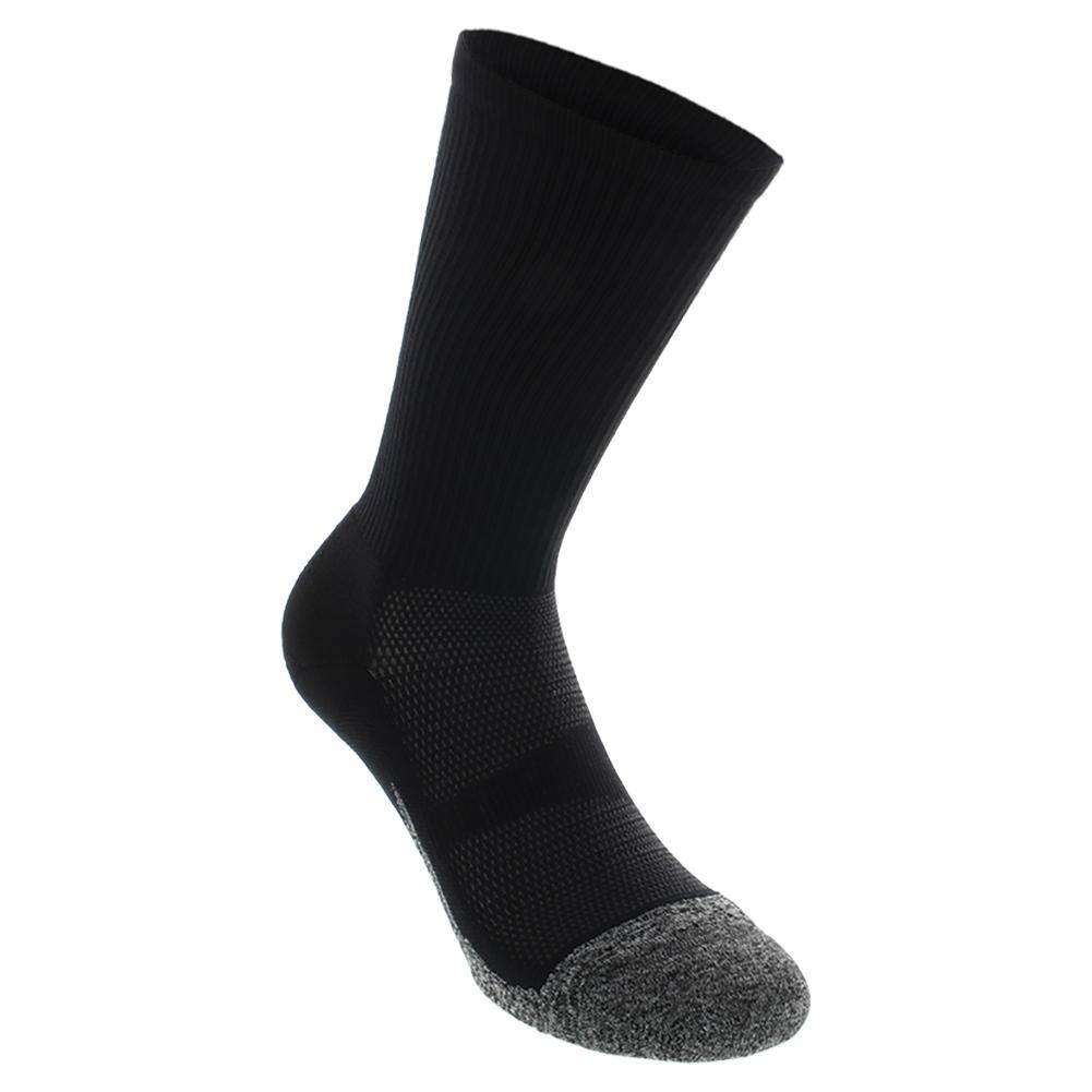 Elite Light Cushion Mini Crew Tennis Socks Black - Bell Racket Store