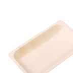 25-Pack Birchwood 5"x8" Rectangle Dessert Serving Plates - Natural Eco Friendly Wooden Disposable Plates for Farmhouse-Style Events, Parties & Gatherings