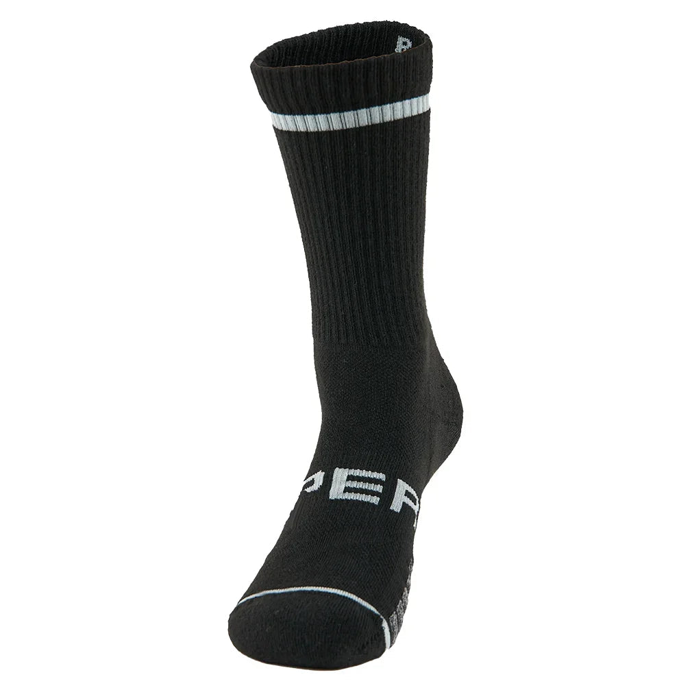 Experia Light Cushion Crew Tennis Socks Black - Bell Racket Store