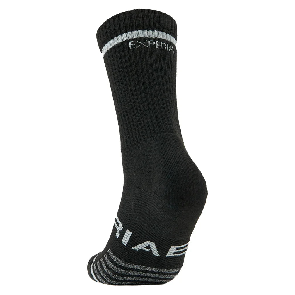 Experia Light Cushion Crew Tennis Socks Black - Bell Racket Store