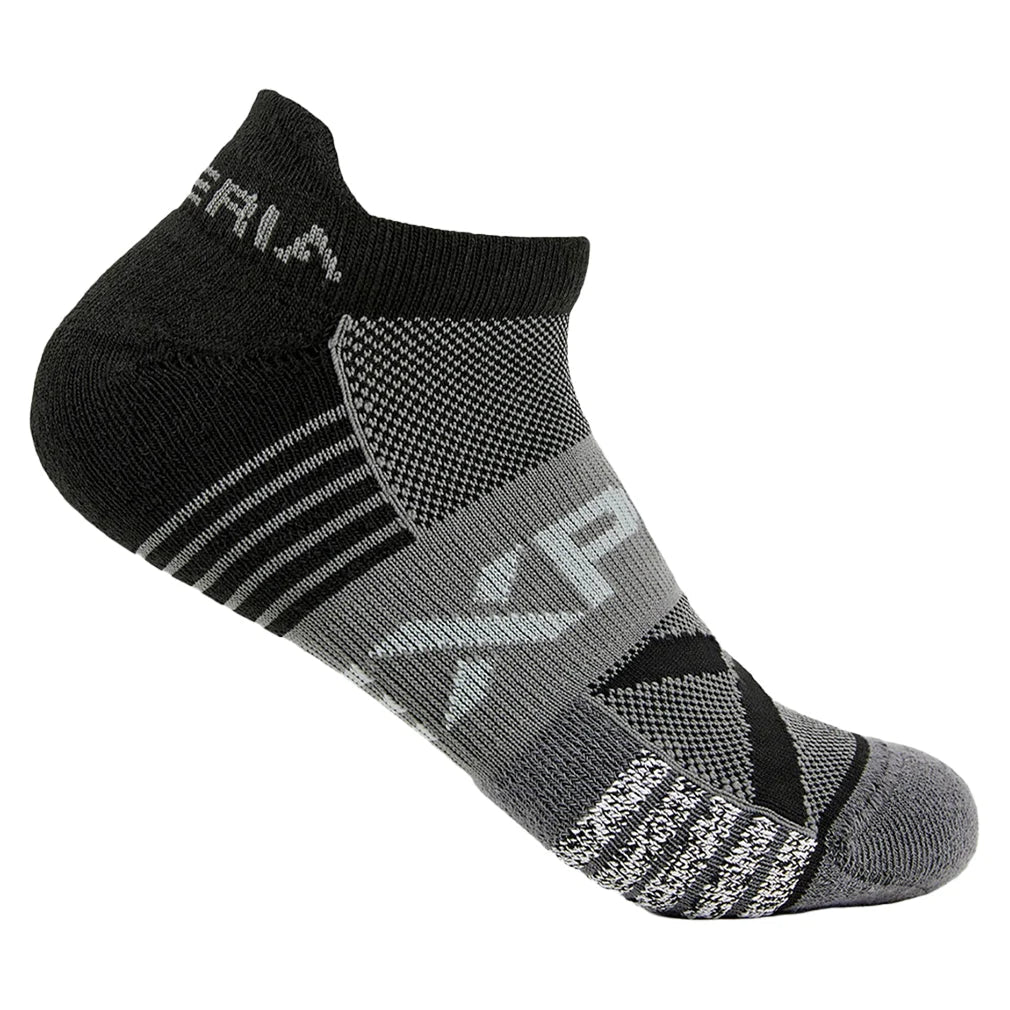 Experia Light Cushion No Show Tab Tennis Socks Black - Bell Racket Store