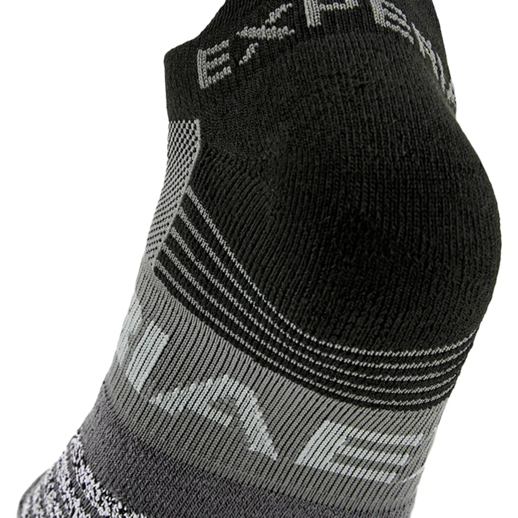 Experia Light Cushion No Show Tab Tennis Socks Black - Bell Racket Store