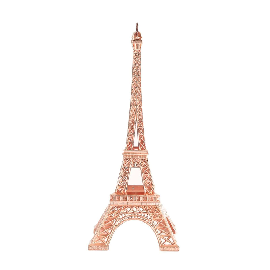 Eiffel Tower Table Centerpiece Metal Rose Gold - Stylish Decorative Cake Topper for Parties & Gatherings 10"