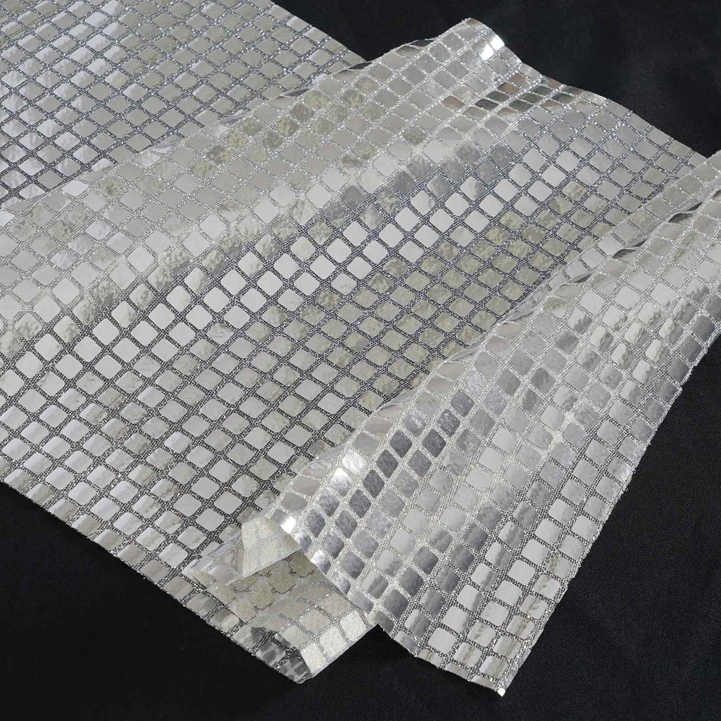 Mirror Foil 12"x108" Table Runner Silver - Shiny Metallic Party Table Decor