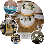 Shiny Metallic Lame 13"x108" Table Runner Gold - Glamorous Shimmer Table Decor