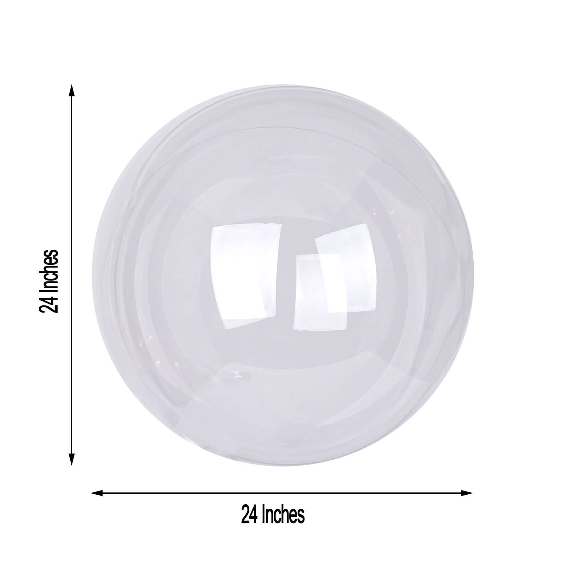 24" Clear Fully Transparent Durable PVC Helium or Air Bubble Balloon
