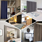 Ivory Chiffon Polyester Event Curtain Drapes, Dual Layer Divider Backdrop Event Panels with Rod Pockets - 20ftx10ft