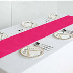 Polyester 12"x108" Table Runner Fuchsia - Durable & Wrinkle-Resistant Table Decor