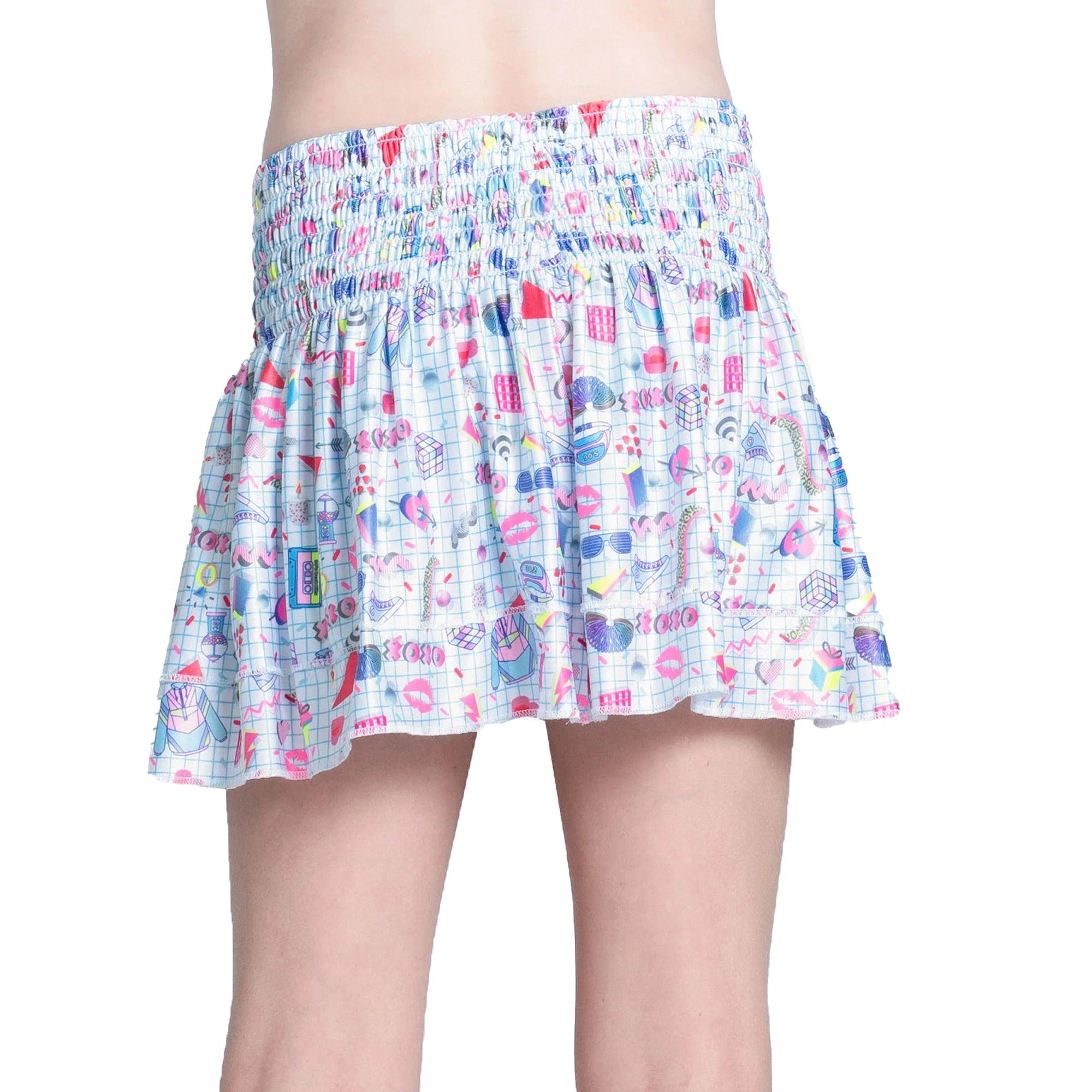 Girls' Diva Smocked Tennis Skort Multicolor - Bell Racket Store
