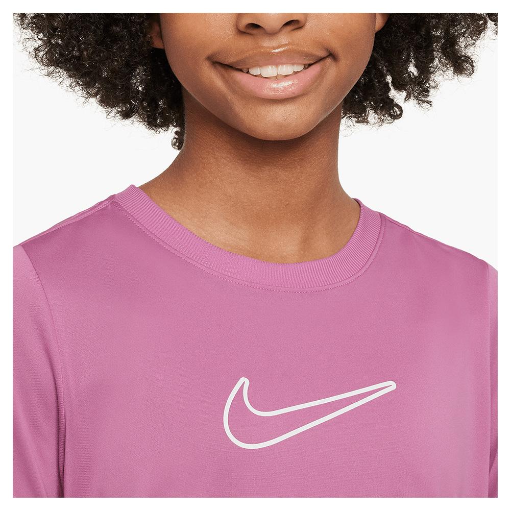 Girls' Fitted Dri - FIT Short - Sleeve Top Magic Flamingo - Bell Racket Store