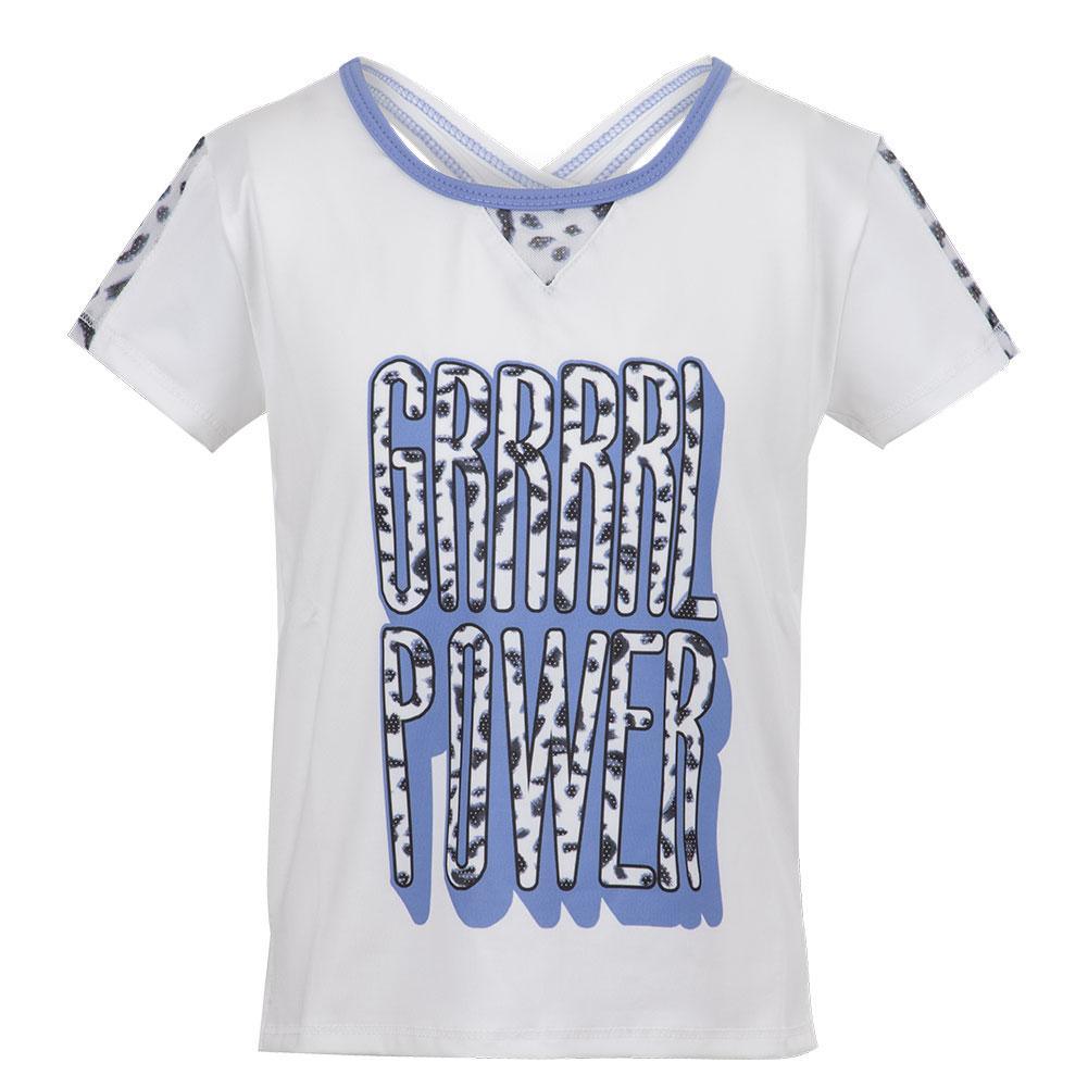 Girls' Grrrl Power Tennis Tee White - Bell Racket Store