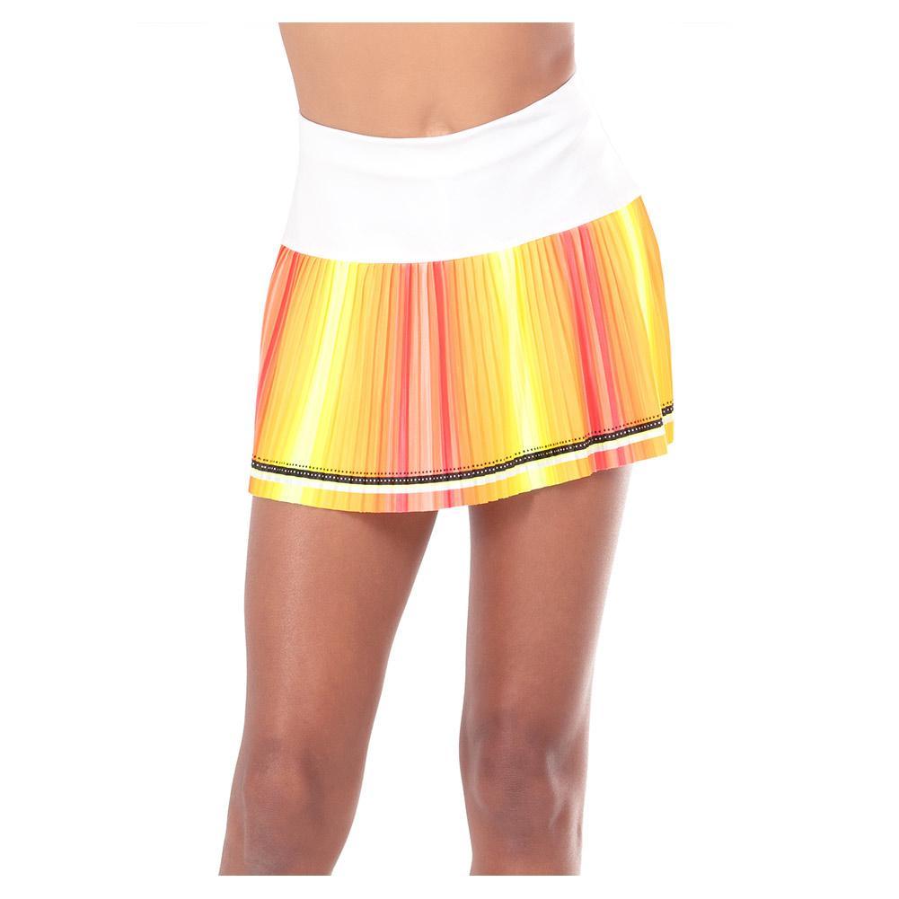 Girl's Heat Wave Pleated Tennis Skort Neon Yellow - Bell Racket Store