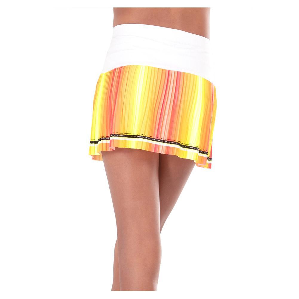Girl's Heat Wave Pleated Tennis Skort Neon Yellow - Bell Racket Store