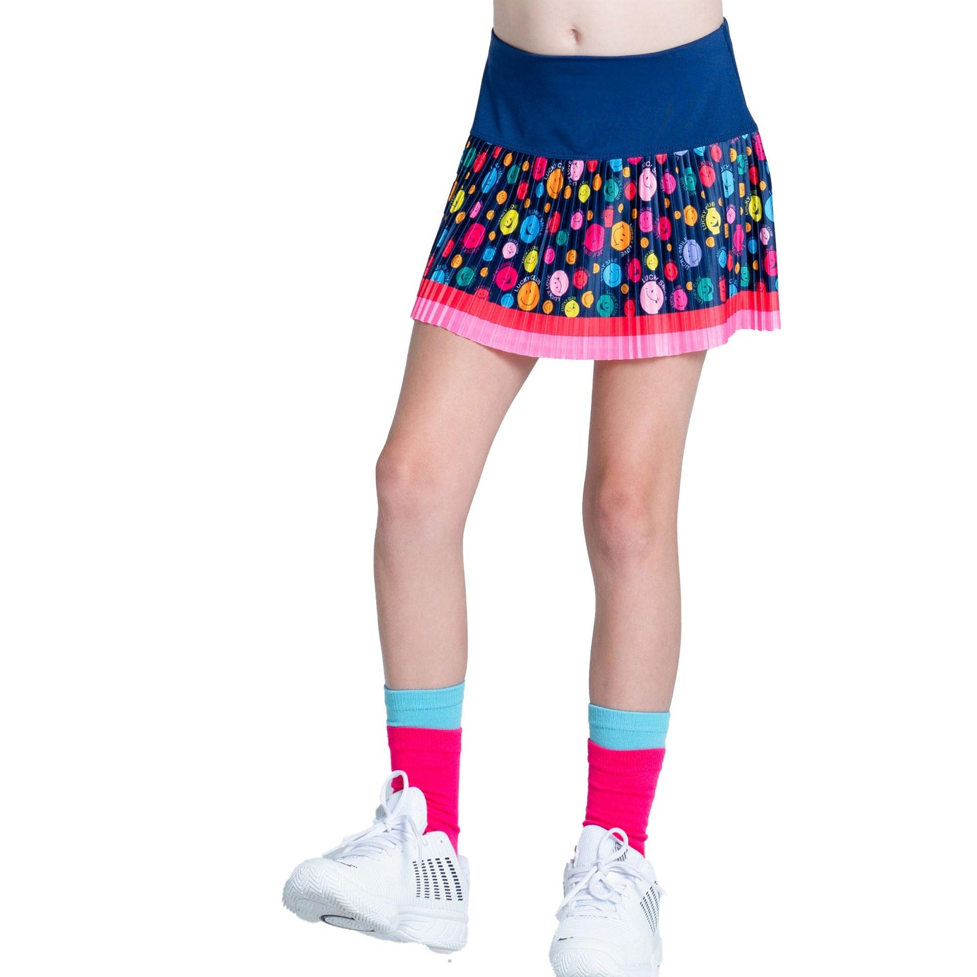 Girls' Lucky Me Pleated Tennis Skort Multicolor - Bell Racket Store