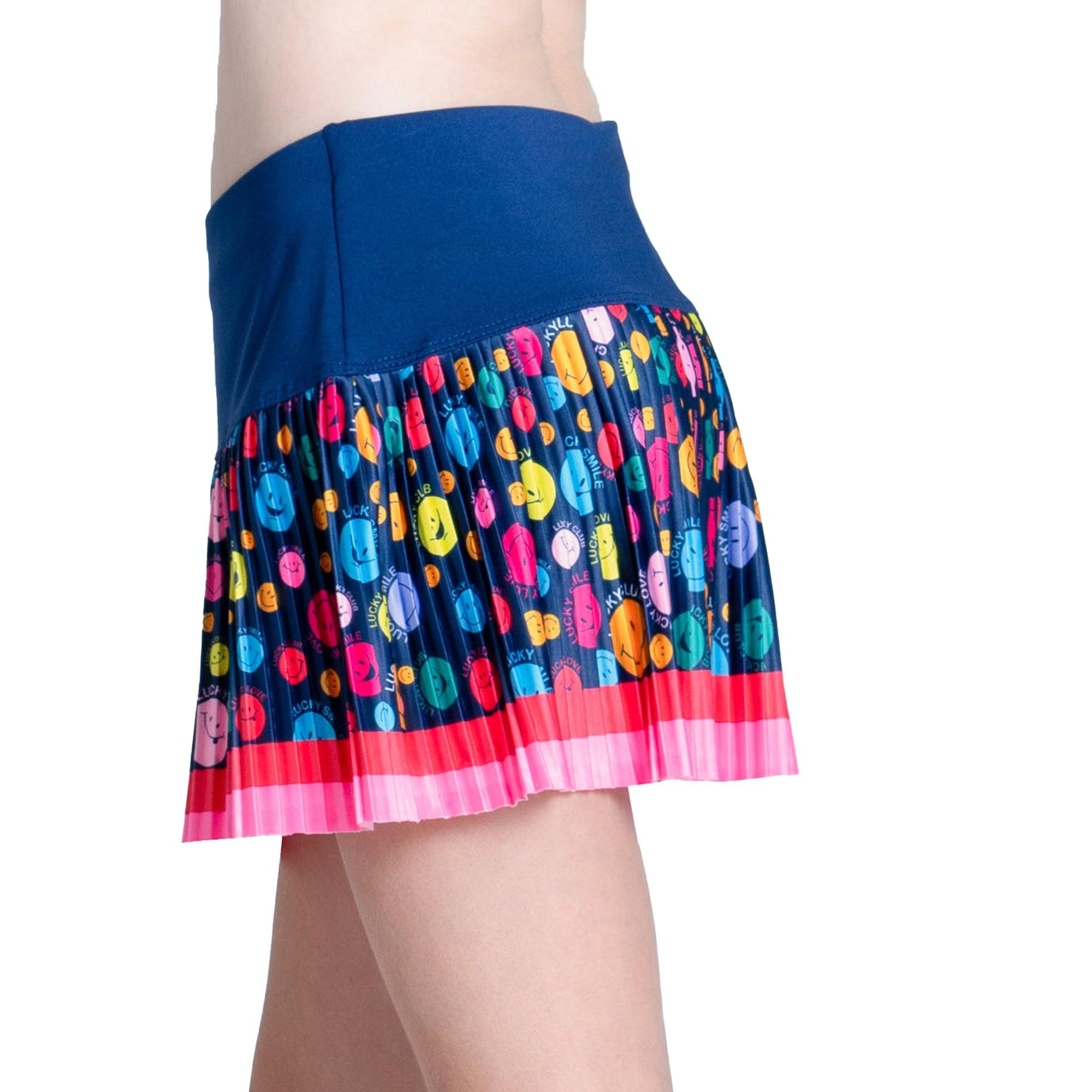 Girls' Lucky Me Pleated Tennis Skort Multicolor - Bell Racket Store