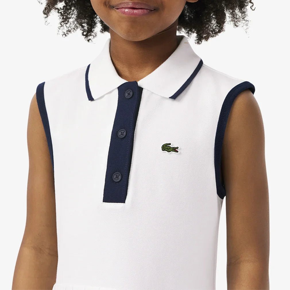 Girls' MIni - Pique Tennis Dress Blanc - Bell Racket Store