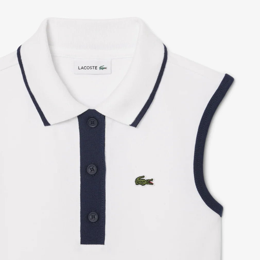 Girls' MIni - Pique Tennis Dress Blanc - Bell Racket Store