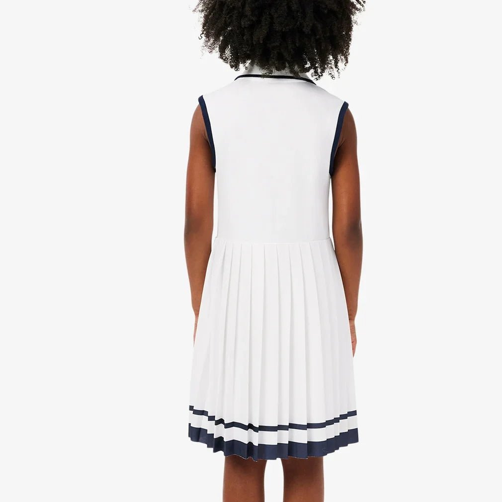 Girls' MIni - Pique Tennis Dress Blanc - Bell Racket Store