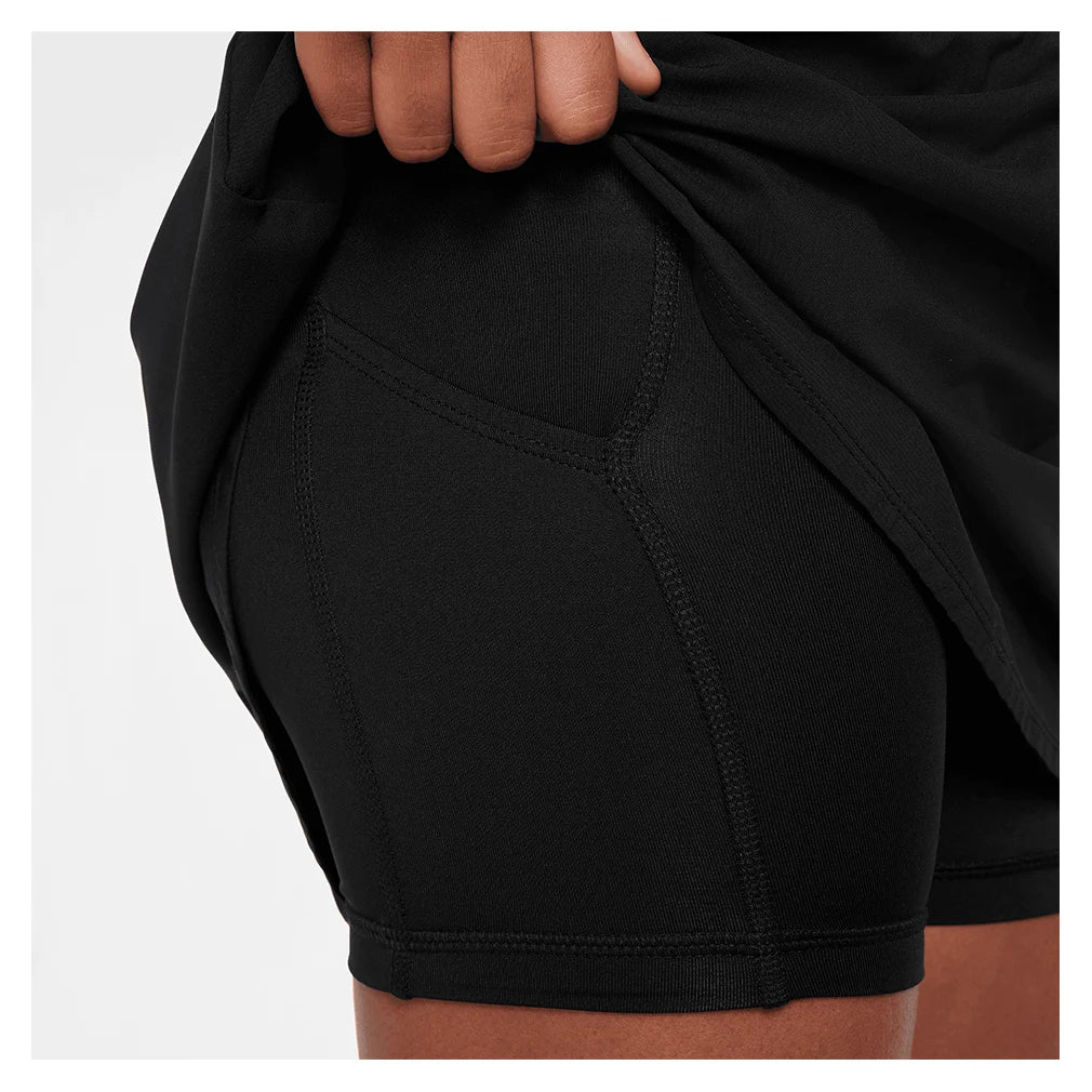 Girls' One Dri - FIT High - Waisted Skort Black and White - Bell Racket Store