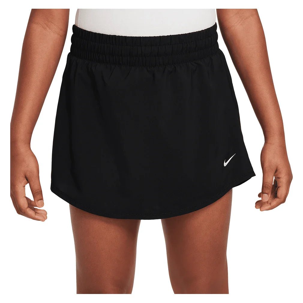 Girls' One Dri - FIT High - Waisted Skort Black and White - Bell Racket Store