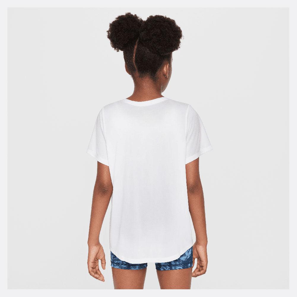 Girls' One Dri - Fit Short Sleeve Tennis Top White and Black - Bell Racket Store