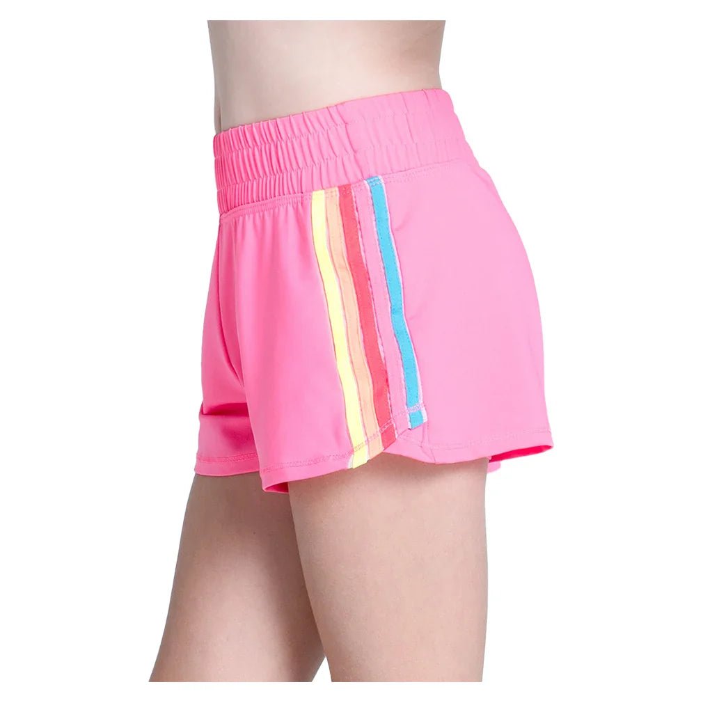 Girls' Prisma Stripe Tennis Short Pink - Bell Racket Store