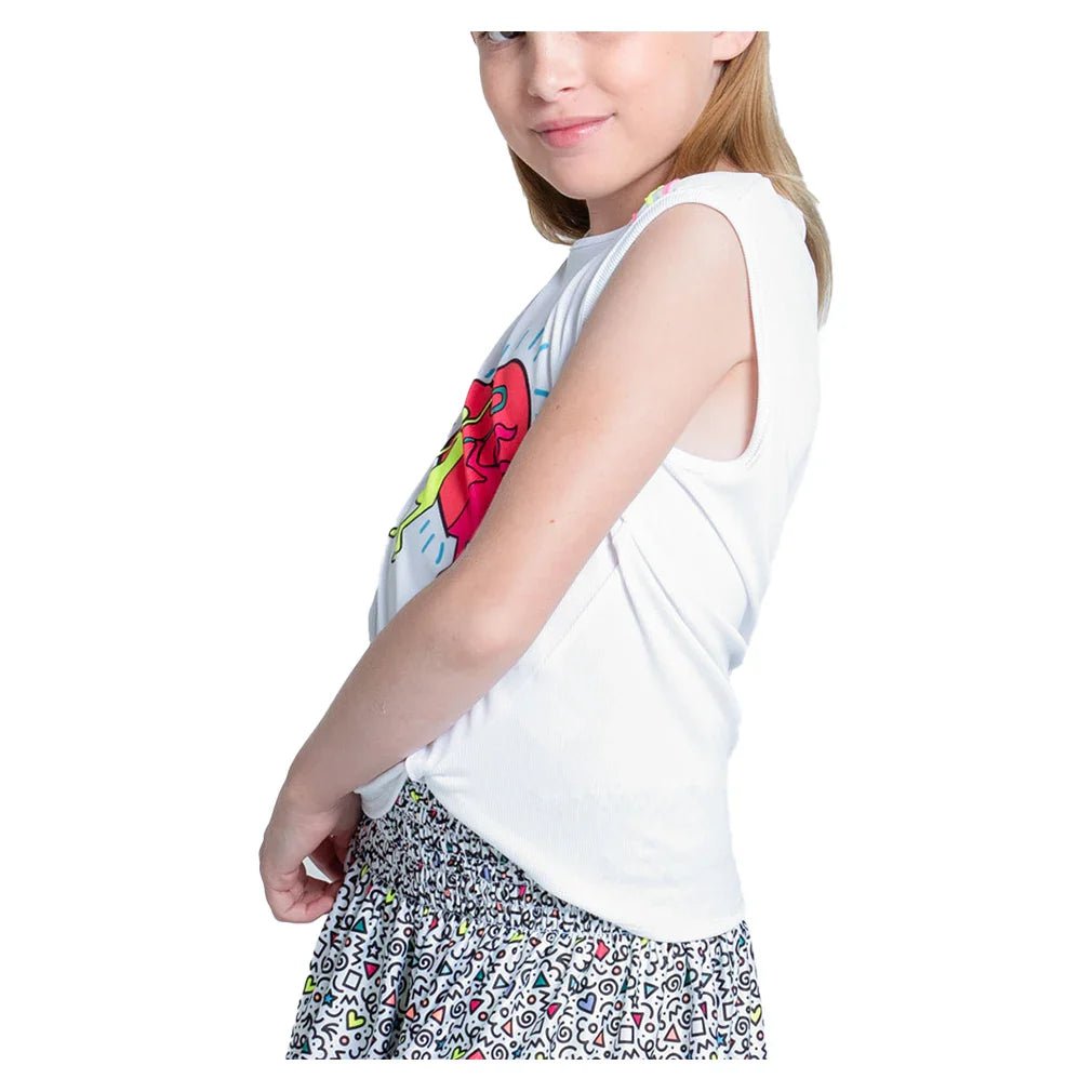 Girls' Retro Doodles Tennis Tank Multicolor - Bell Racket Store