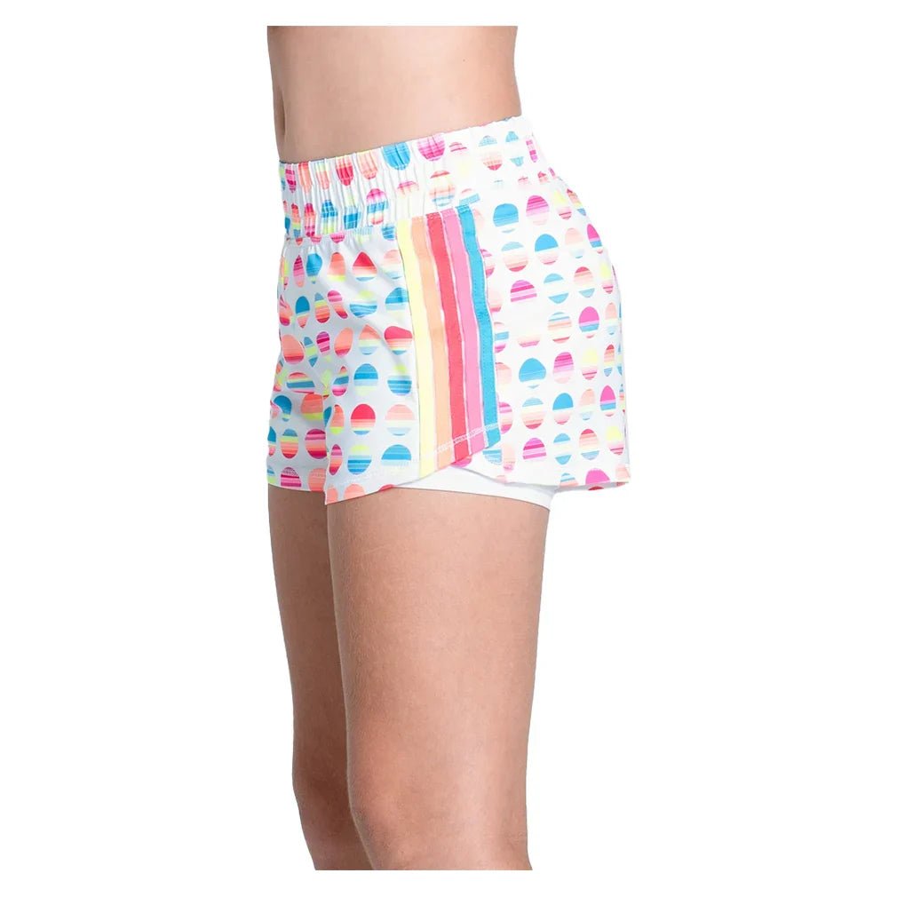 Girls' Retro Sunset Tennis Short White - Bell Racket Store