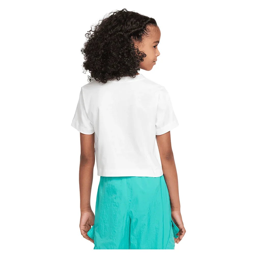 Girls' Sportswear Cropped T-Shirt White - Bell Racket Store