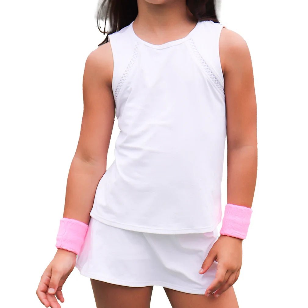 Girls Tennis Tank White - Bell Racket Store