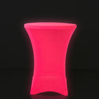 Glow Neon Fuchsia Fitted Spandex Cocktail Tablecloth â€“ 30" Round, Wrinkle - Free Cover - Bell Racket Store