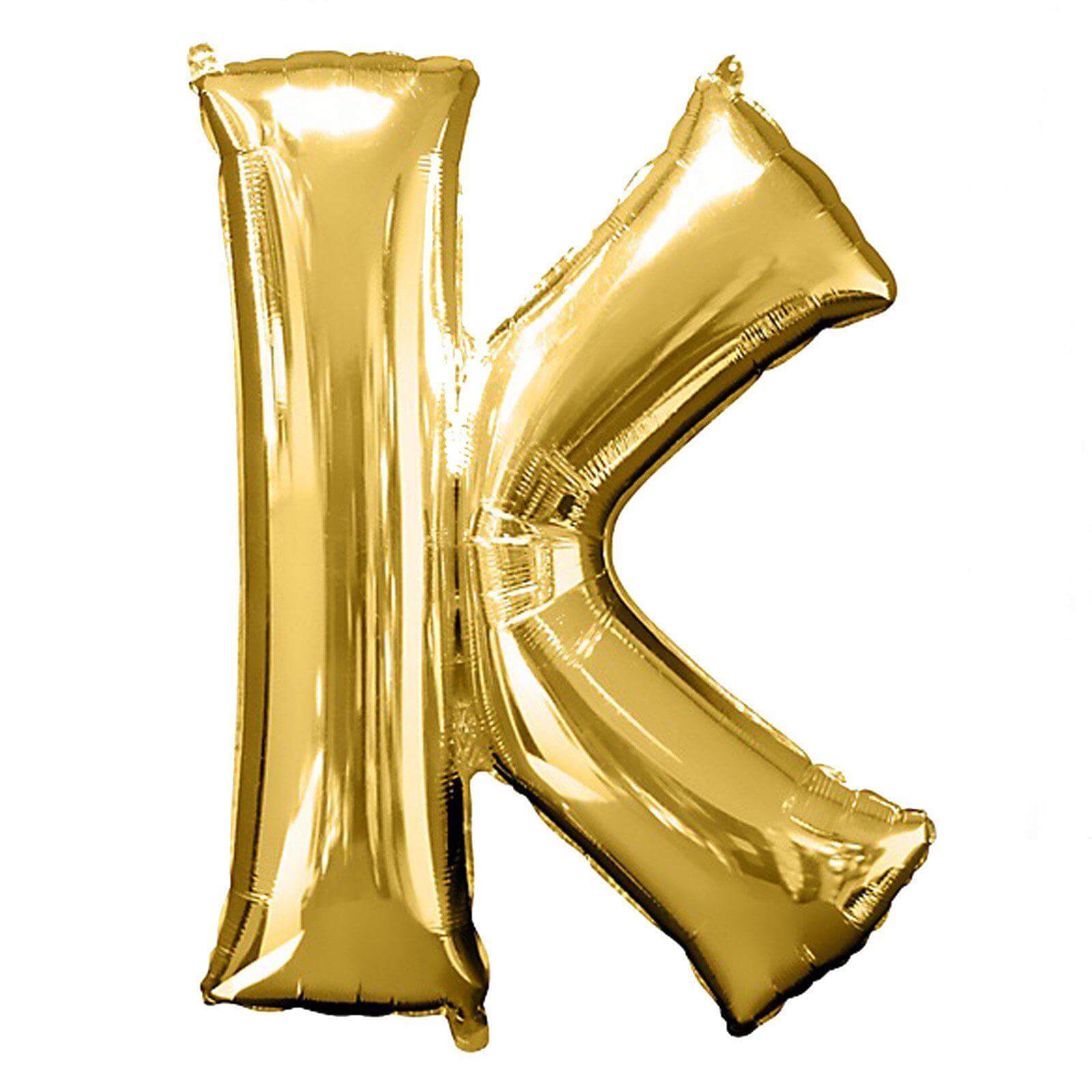 40inch Shiny Metallic Gold Mylar Foil Helium/Air Number and Letter Balloons