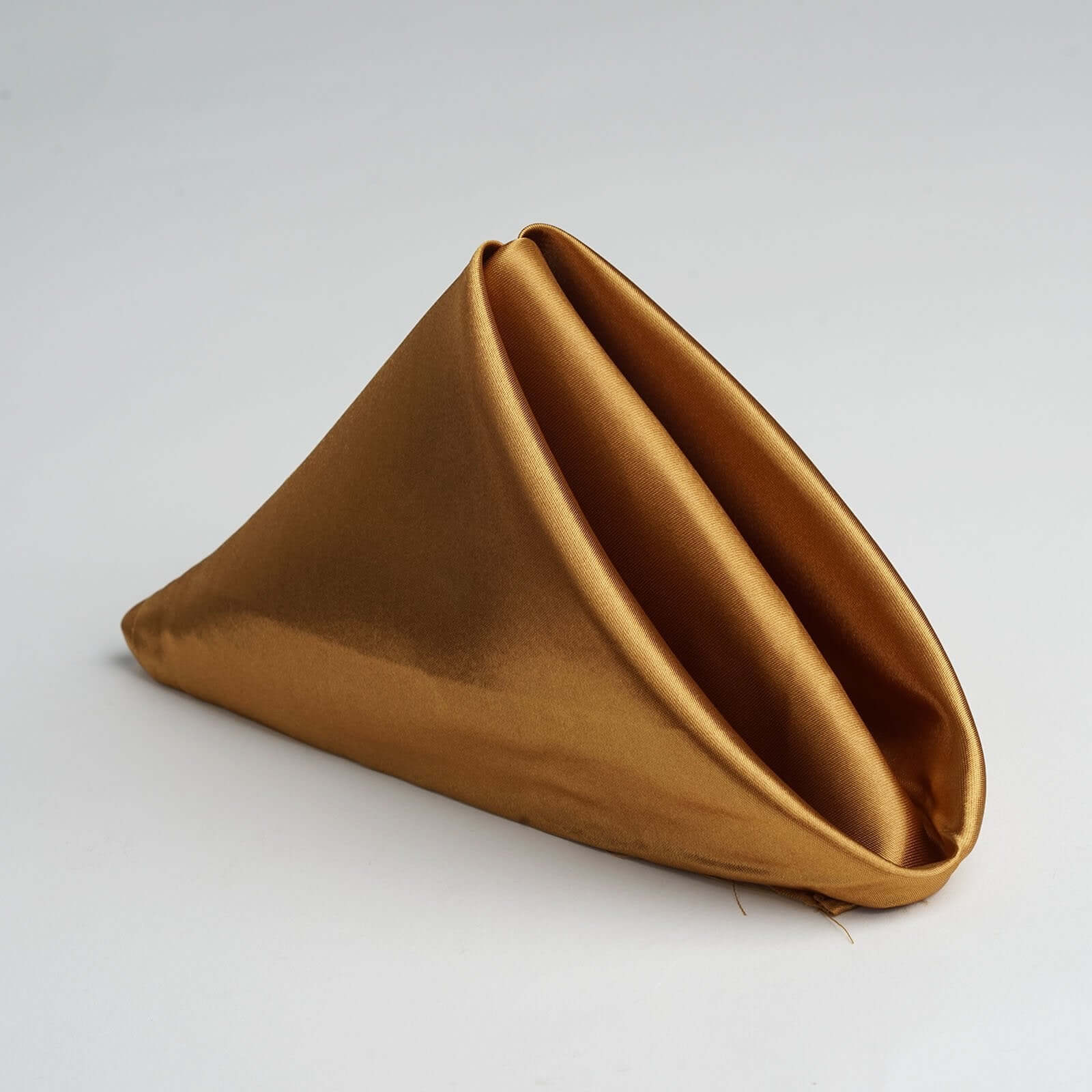 5 Pack Satin 20"x20" Napkins Gold - Luxurious Shine & Smooth Dinner Napkins for Upscale Events