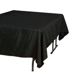 Polyester Square 70"x70" Tablecloth Black - Wrinkle-Resistant & Durable Table Cover for Events