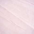 Taffeta 120" Round Tablecloth Blush - Seamless Accordion Crinkle Table Cover