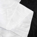 Taffeta 90"x90" Table Overlay Square Tablecloth White - Accordion Crinkle Design for Modern Celebrations