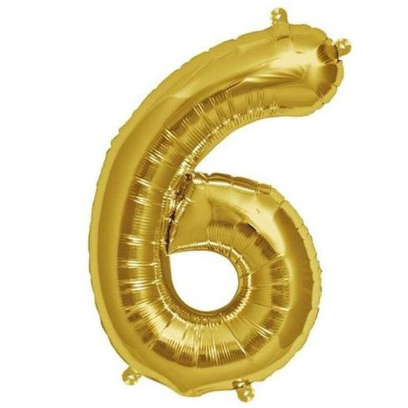 16" Shiny Metallic Gold Mylar Foil Alphabet Letter & Number Balloons