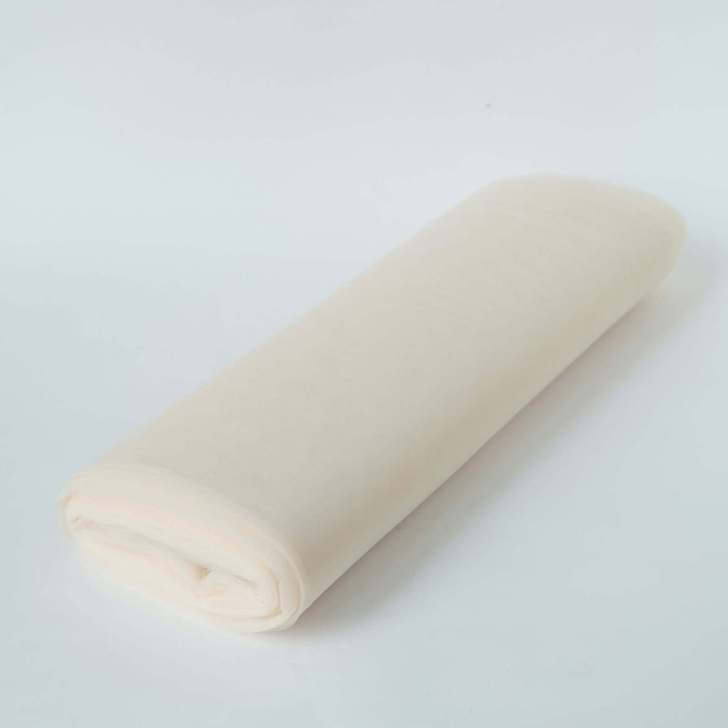 108"x50 Yards Ivory Tulle Fabric Bolt, DIY Craft Fabric Roll