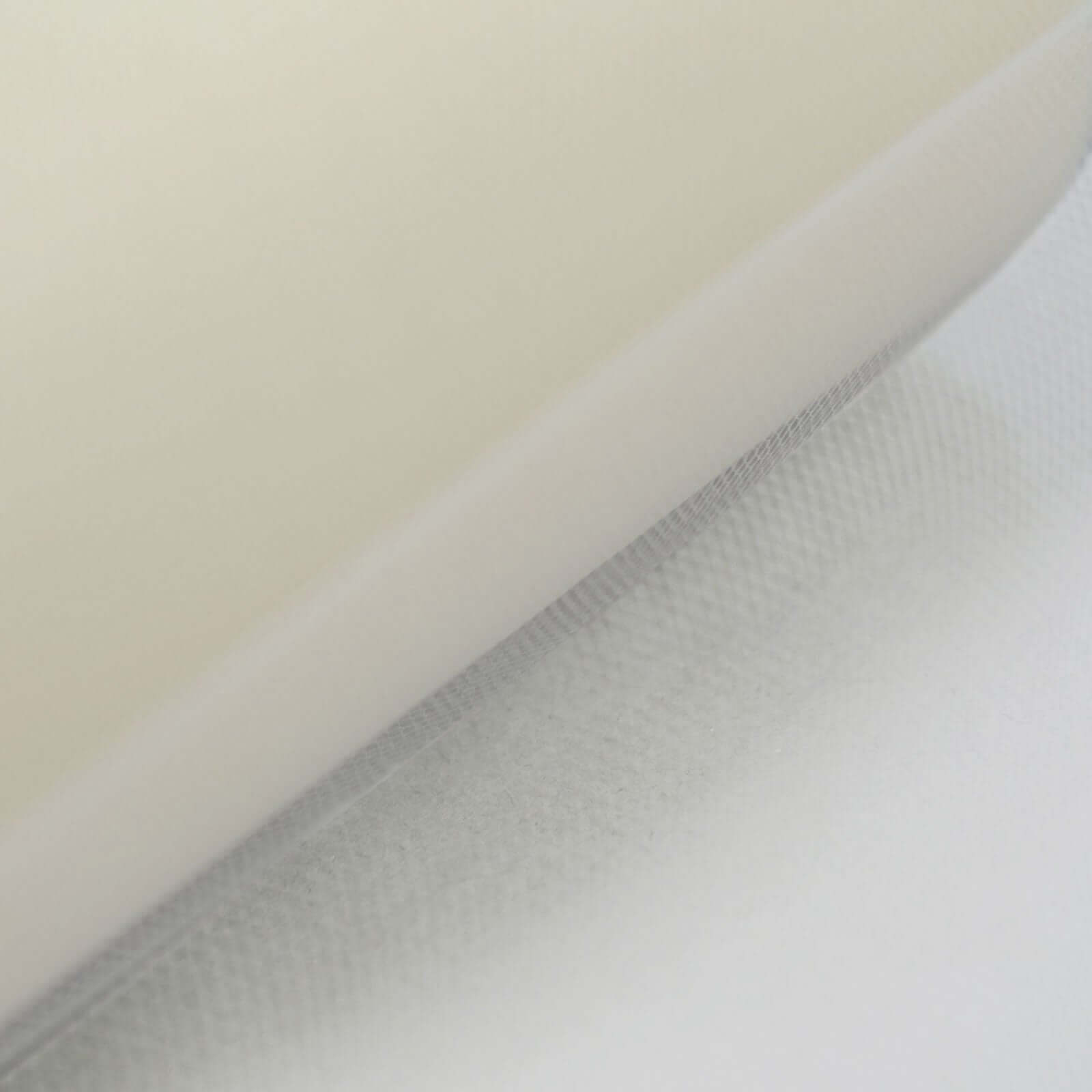 6"x100 Yards Ivory Tulle Fabric Bolt, Sheer Fabric Spool Roll For Crafts