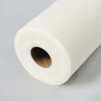 6"x100 Yards Ivory Tulle Fabric Bolt, Sheer Fabric Spool Roll For Crafts