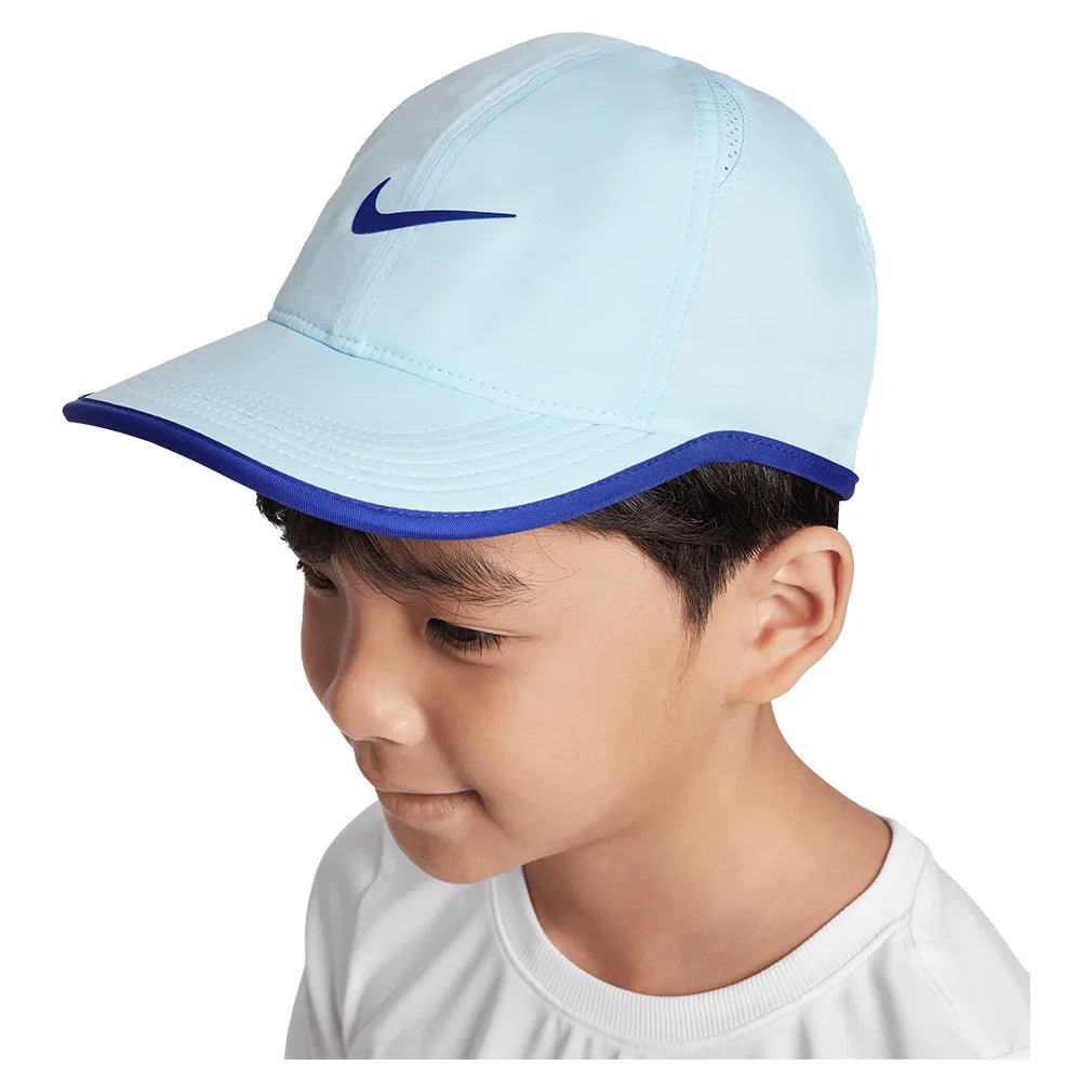 Juniors' Dri - FIT Club Featherlight Tennis Cap Glacier Blue and Deep Night - Bell Racket Store