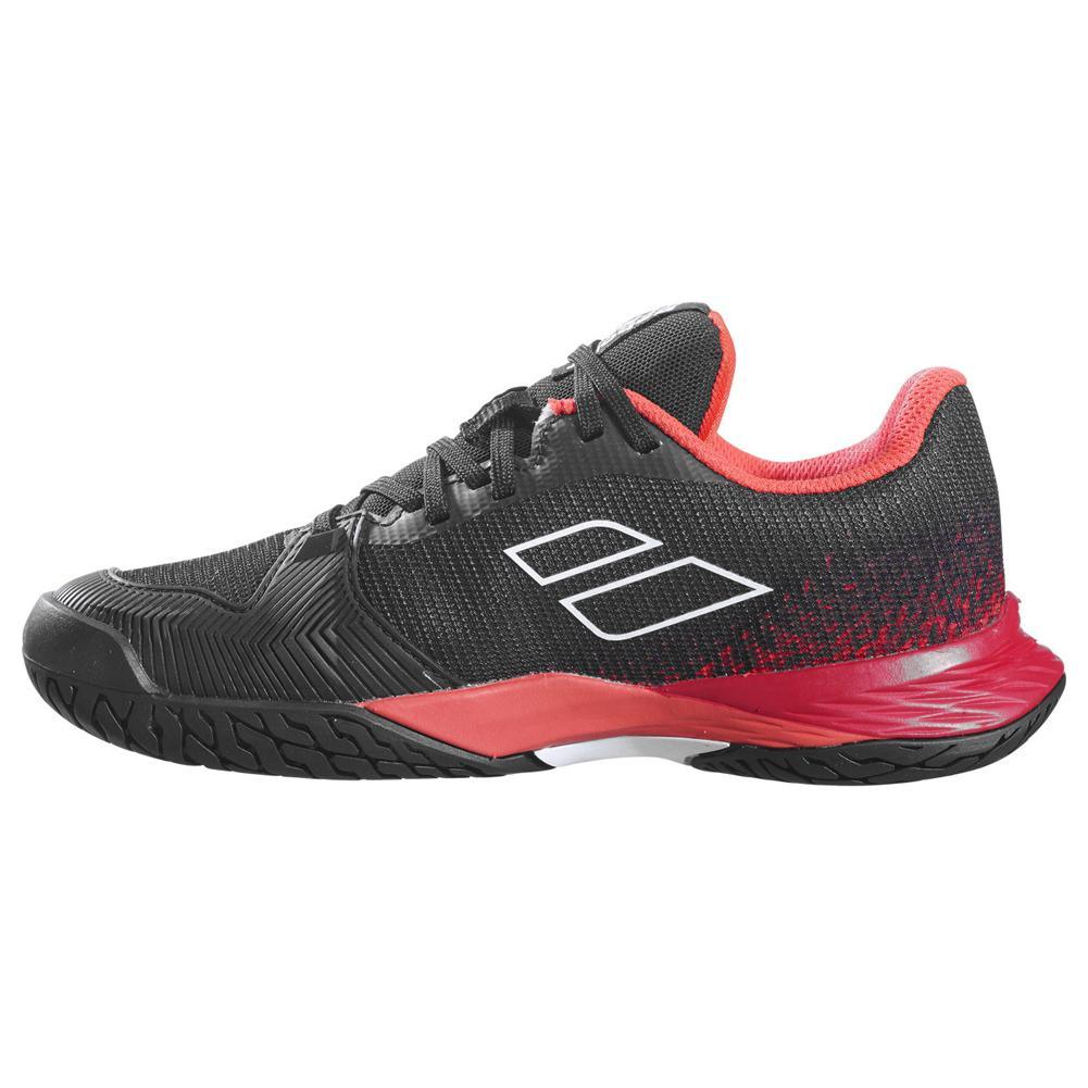 Juniors' Jet Mach 3 All Court Tennis Shoes Black and Poppy Red - Bell Racket Store