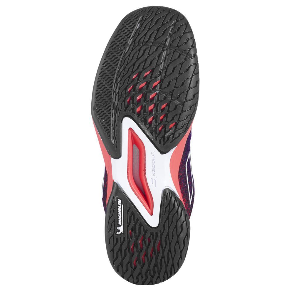 Juniors' Jet Mach 3 All Court Tennis Shoes Black and Poppy Red - Bell Racket Store