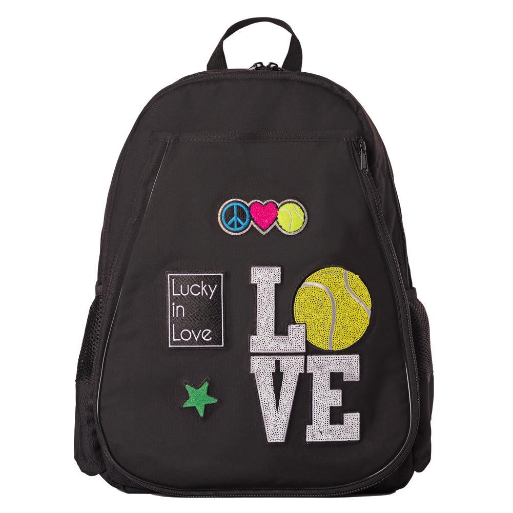 Juniors' Lucky x Supermix Patch Tennis Backpack Black - Bell Racket Store