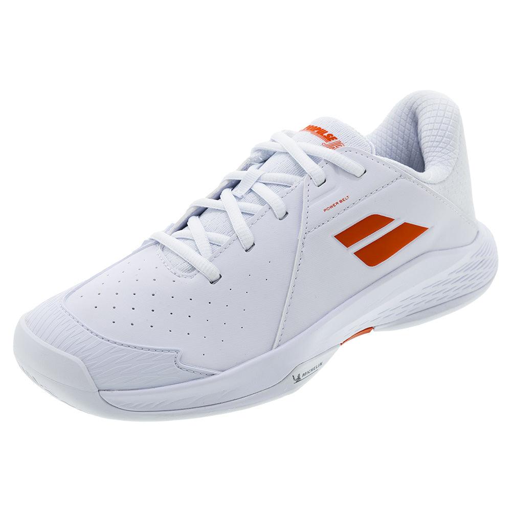 Juniors' Propulse 3 Tennis Shoes White and Coral - Bell Racket Store