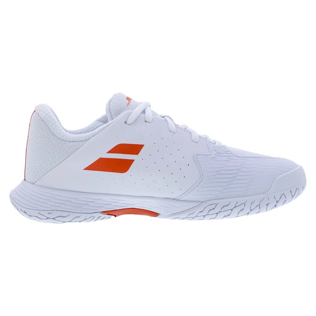 Juniors' Propulse 3 Tennis Shoes White and Coral - Bell Racket Store