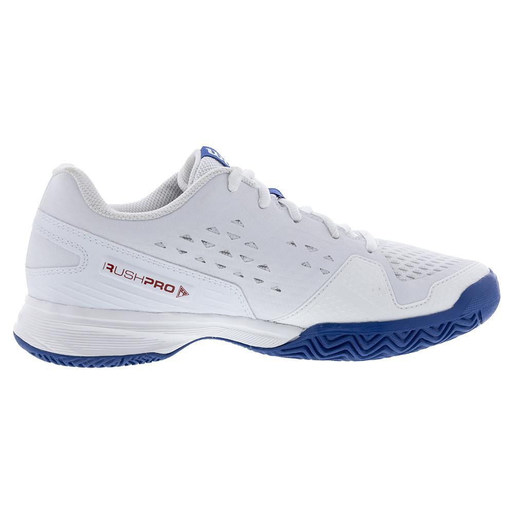 Juniors' Rush Pro Tennis Shoes White and Deja Vu Blue - Bell Racket Store